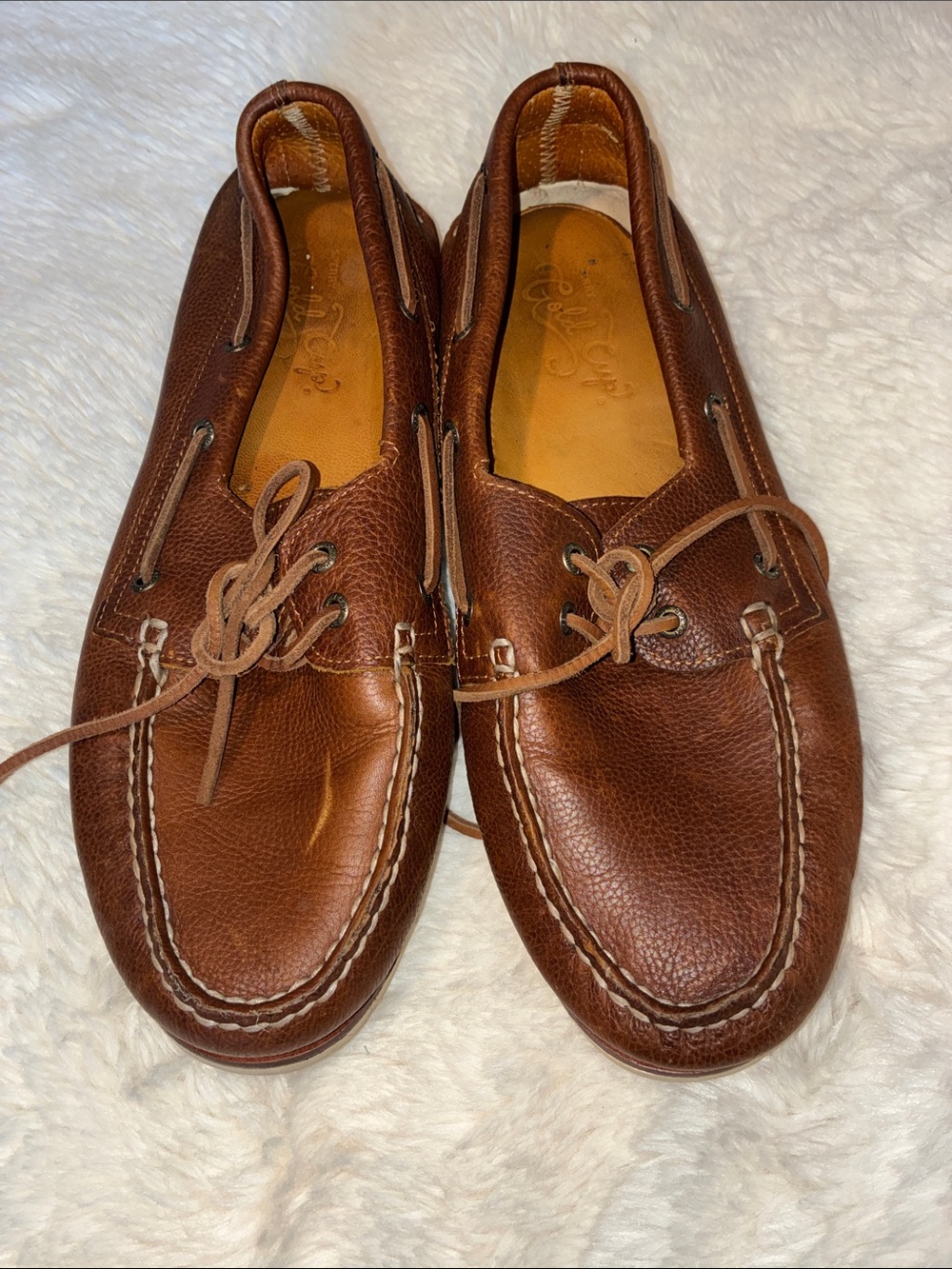 Sperry Chestnut Brown Leather Boat Shoes